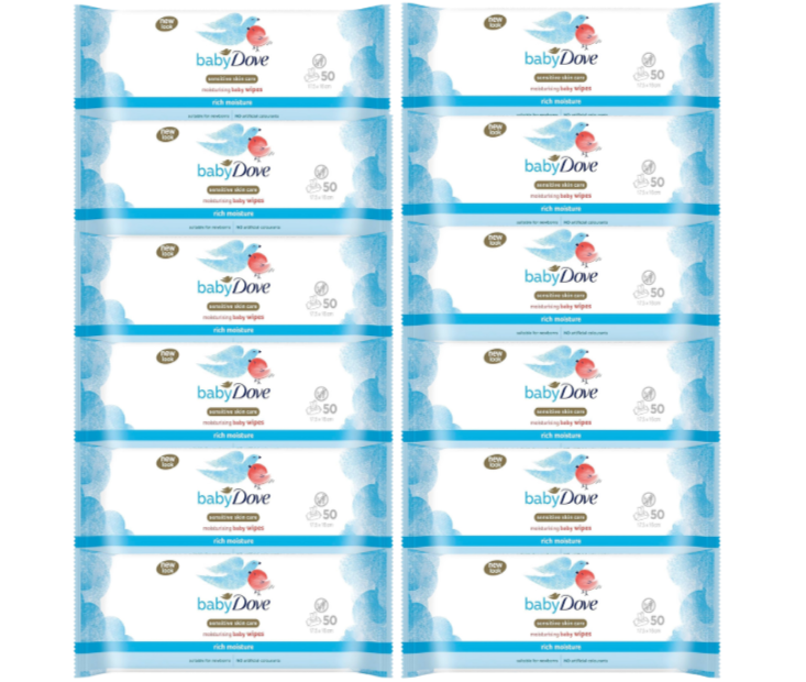 Dove Baby Wipes Rich Moisture Sensitive Baby Wipes 600PK